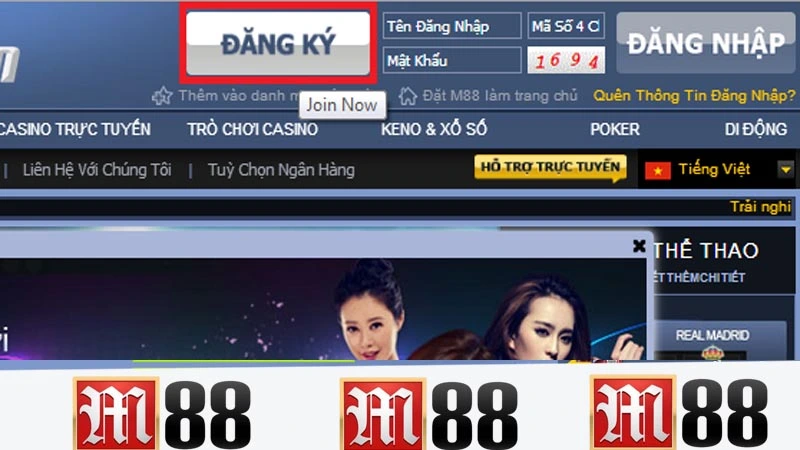 Truy cập trang chủ và bấm nút đăng ký Truy cập trang chủ và bấm nút đăng ký