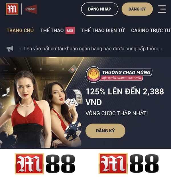 Thưởng chào mừng M88 vô cùng đẳng cấp trong năm 2025